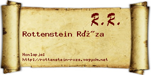 Rottenstein Róza névjegykártya